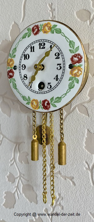 Wintermantel Miniatur Uhr Resen 6 cm Zifferblatt 03